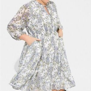 Torrid Mini Clip Dot Front Keyhole Dress